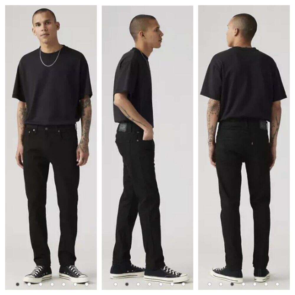 Levi's Men's 512 Slim Taper Jeans Black Size 38x30